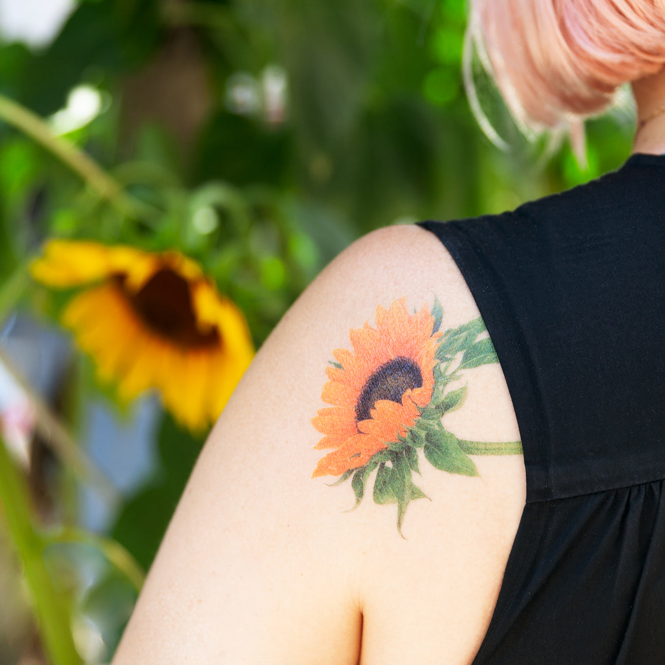 SUNFLOWER TATTOO PAIR