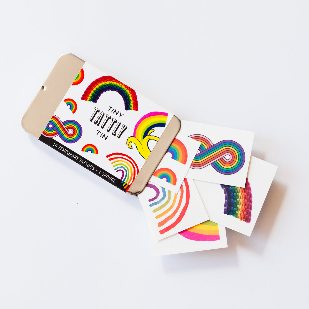 TINY RAINBOW TATTOO TIN