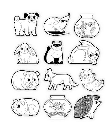 COLOURING STICKERS | PLAYFUL PETS