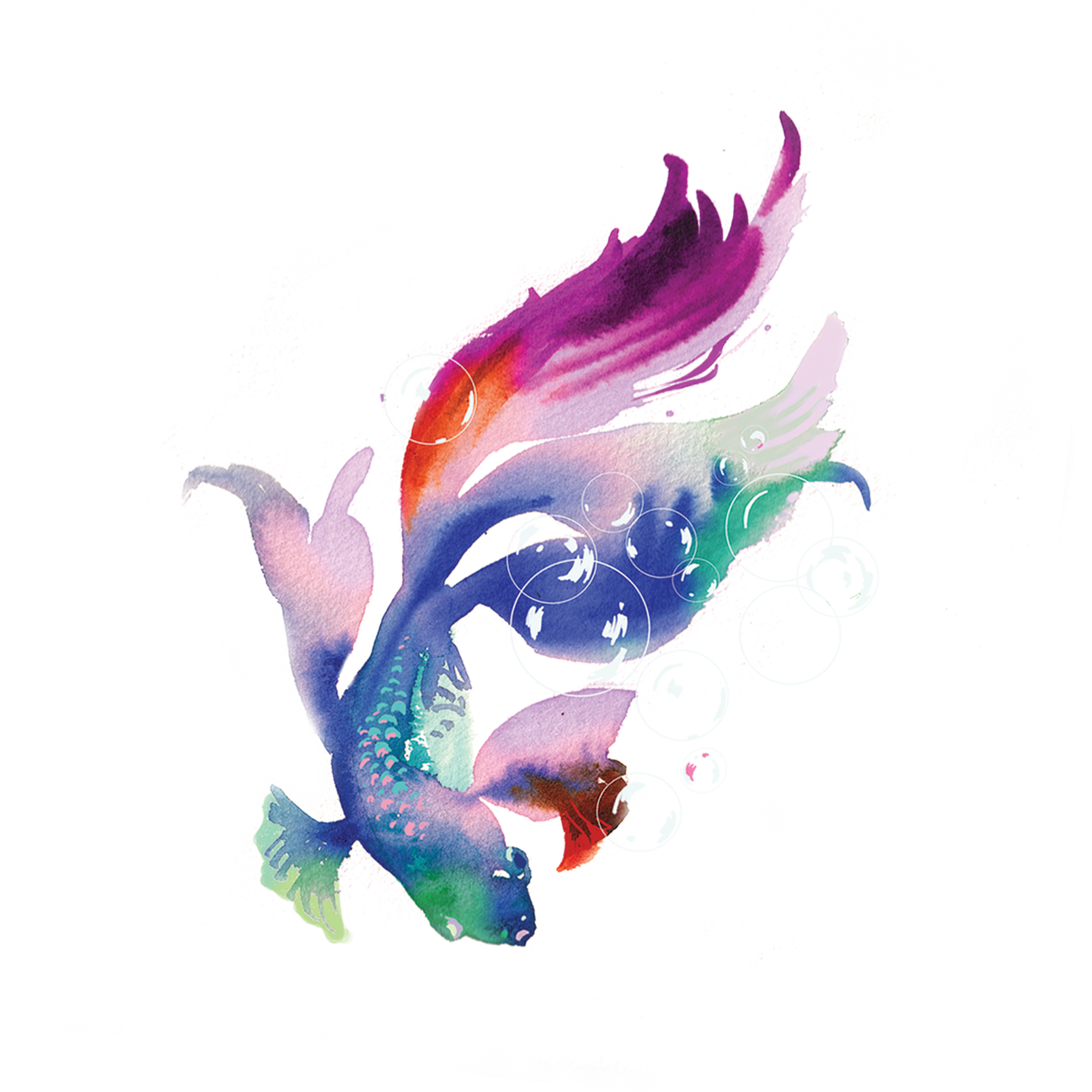 BETTA FISH TATTOO PAIR