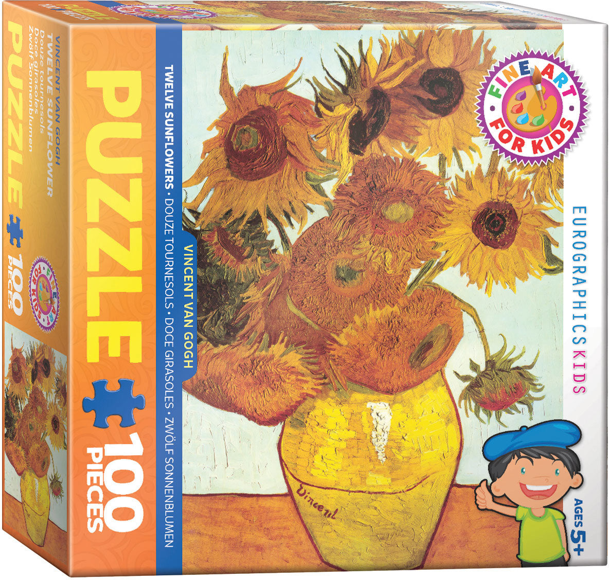 Twelve Sunflowers 100 Piece Puzzle