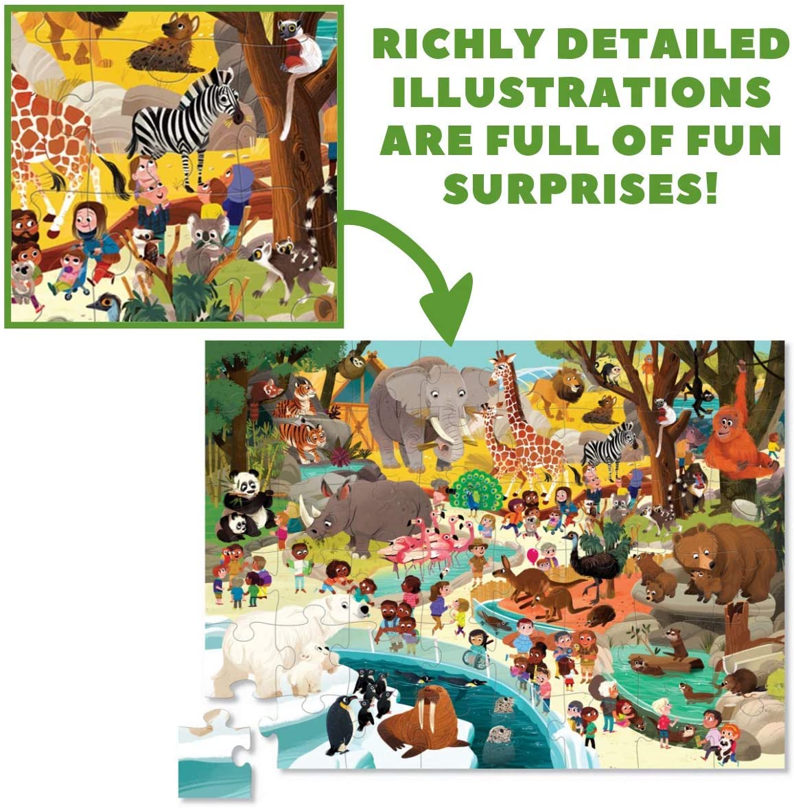 DAY AT THE MUSEUM/ZOO 48-PC PUZZLE