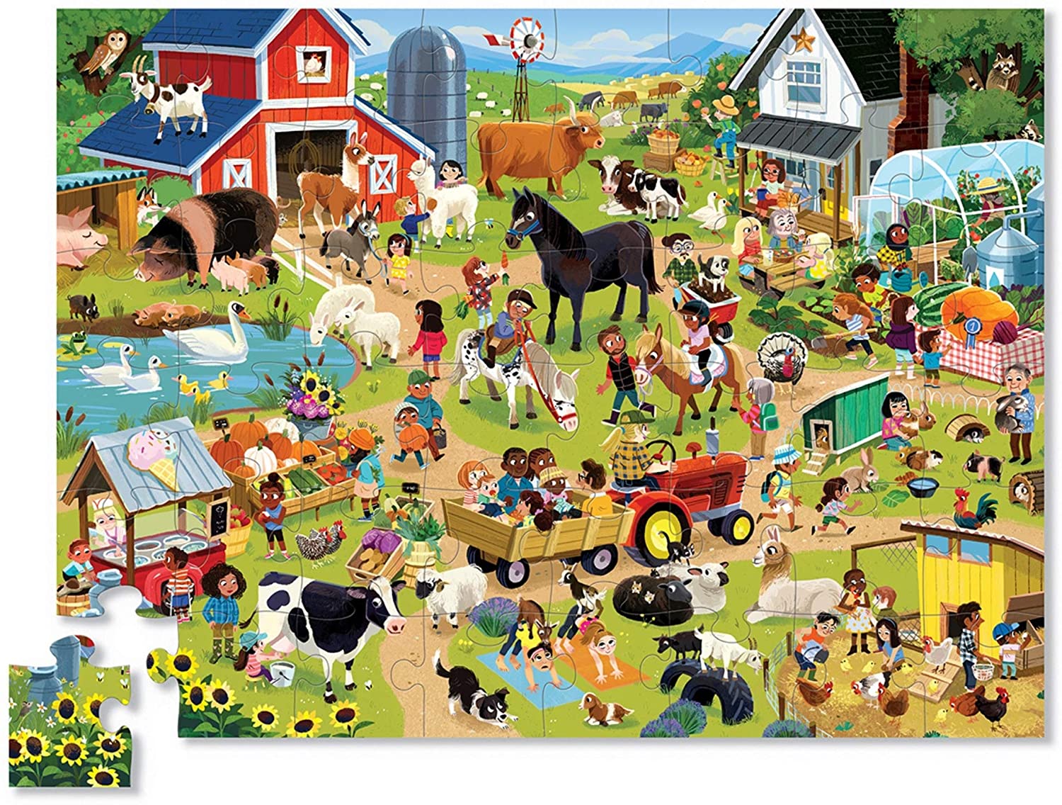 DAY AT THE MUSEUM/FARM 48-PC PUZZLE