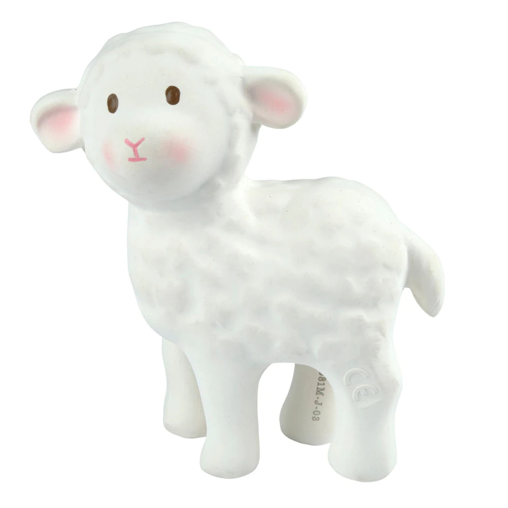 BahBah the Lamb - Organic Natural Rubber Teether, Rattle & Bath Toy