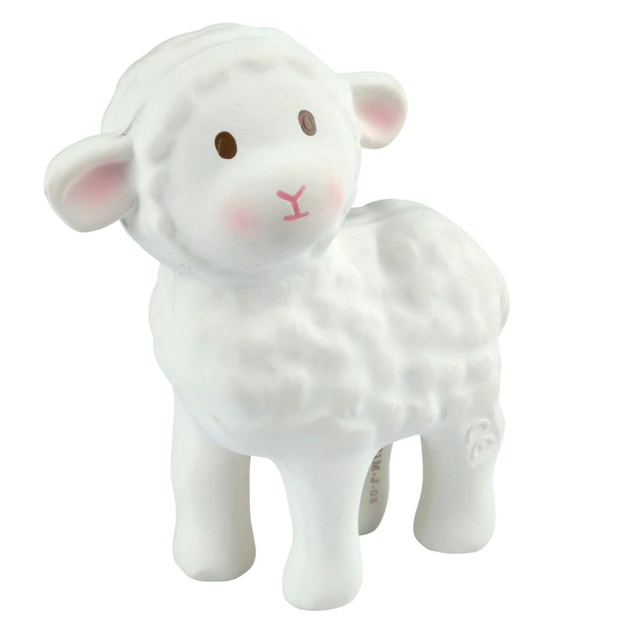 BahBah the Lamb - Organic Natural Rubber Teether, Rattle & Bath Toy
