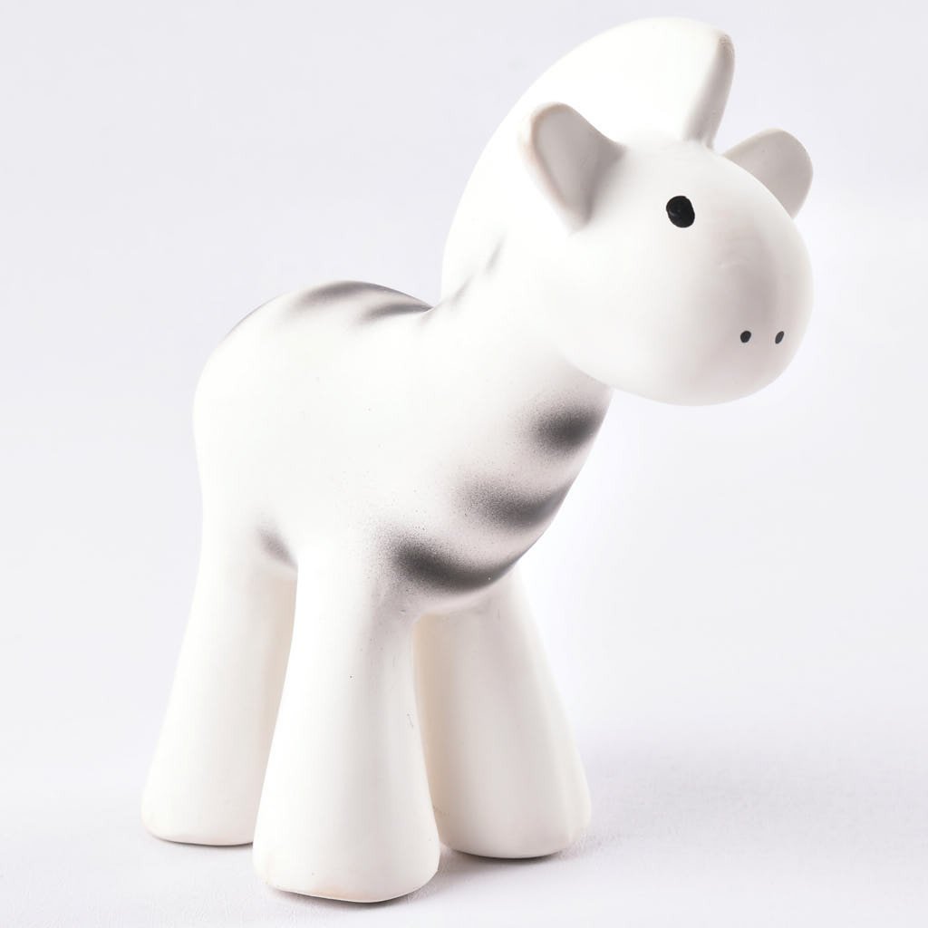 ZEBRA - Organic Natural Rubber Teether, Rattle & Bath Toy