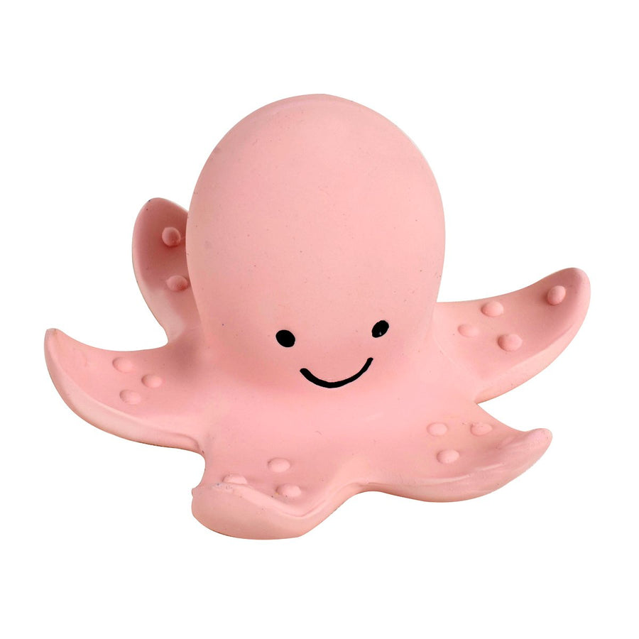 OCTOPUS - Organic Natural Rubber Teether, Rattle & Bath Toy