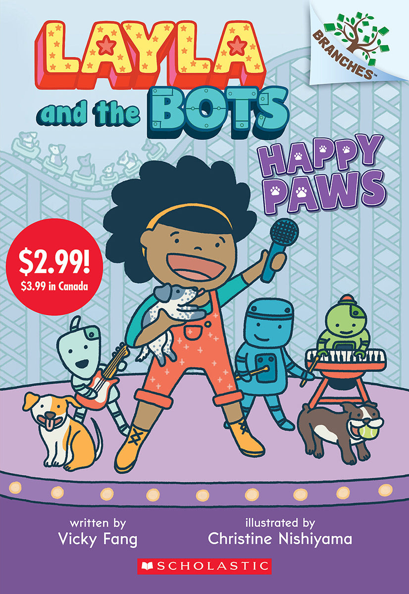 Happy Paws: A Branches Book (Layla and the Bots #1) (Summer Reading)