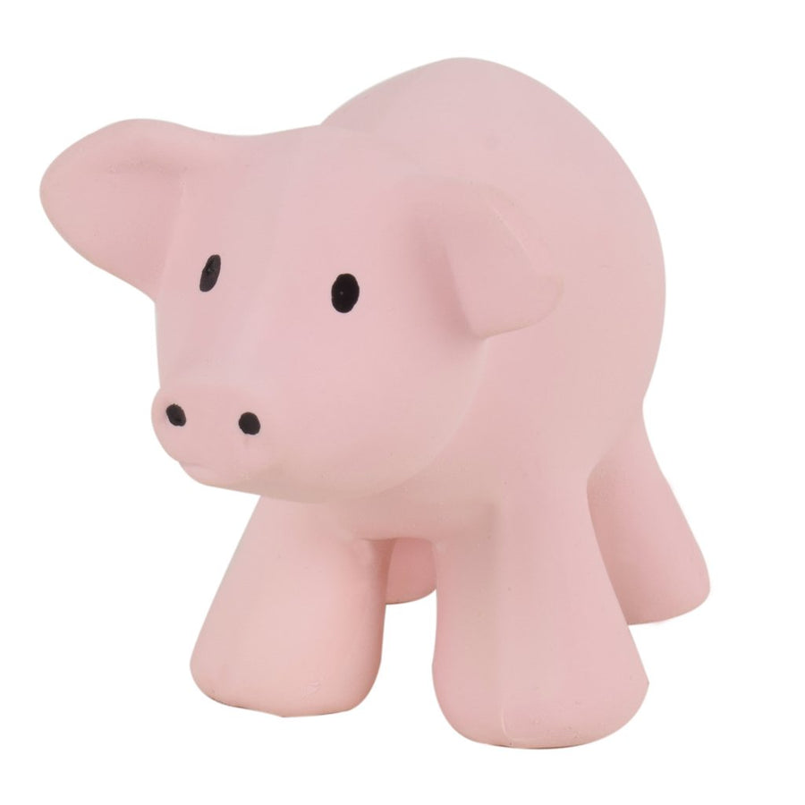 PIG - Organic Natural Rubber Teether, Rattle & Bath Toy