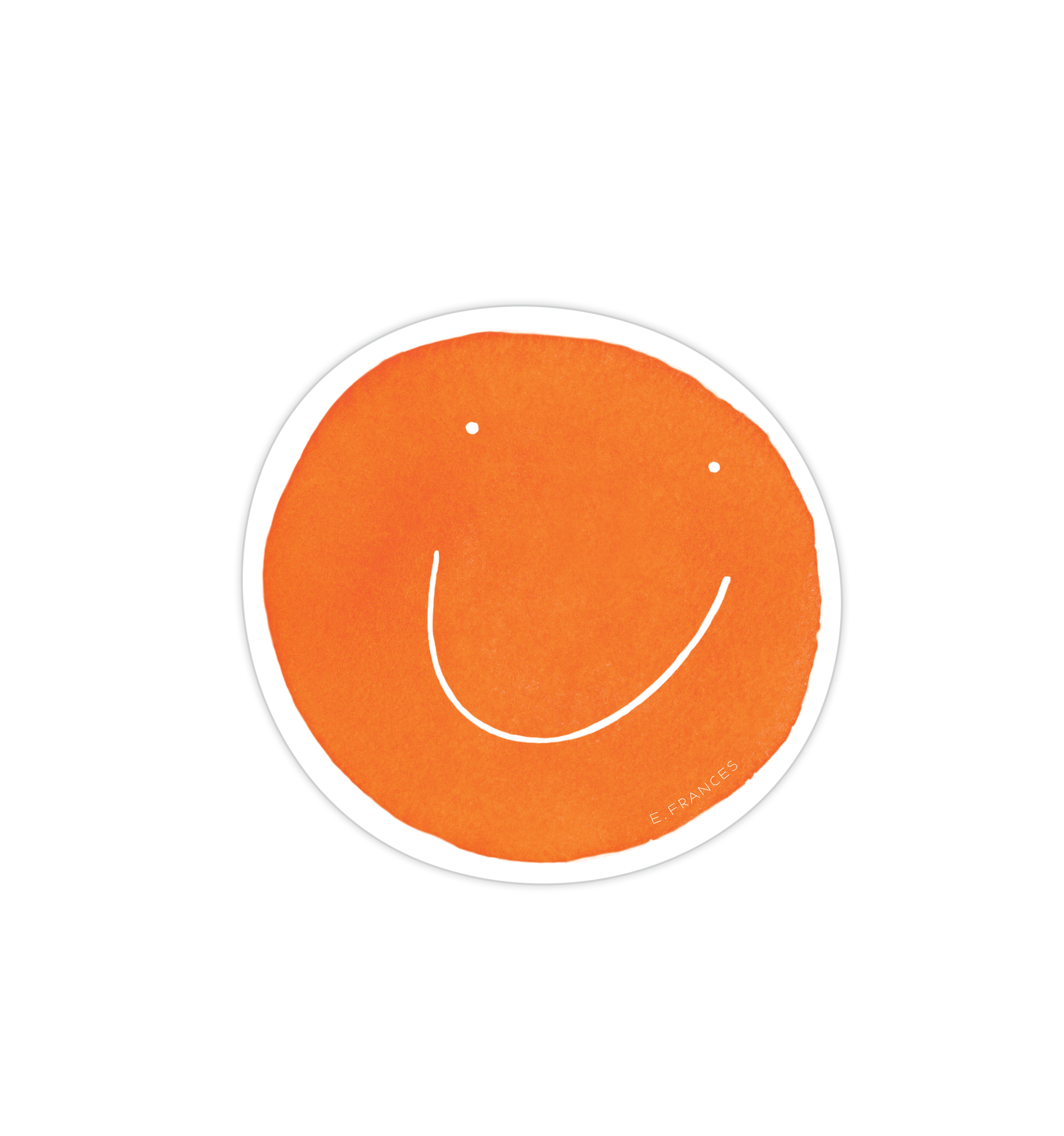 STICKER Orange Smiley