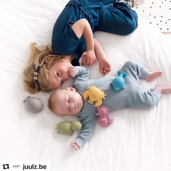 WHALE - Organic Natural Rubber Teether, Rattle & Bath Toy