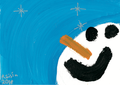 Snowman | Artist: Róisín, Age 5