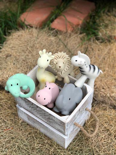 ZEBRA - Organic Natural Rubber Teether, Rattle & Bath Toy