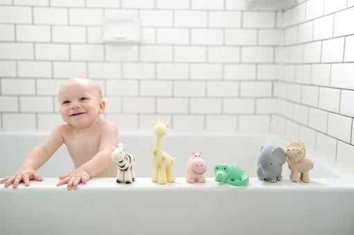 ZEBRA - Organic Natural Rubber Teether, Rattle & Bath Toy