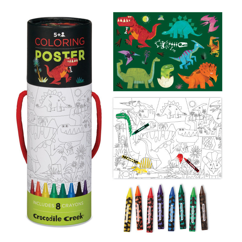 Colour a Poster w/ Crayons | Dinosaur