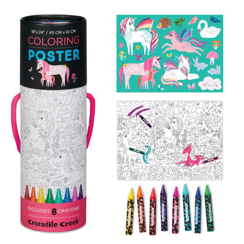 Colour a Poster w/ Crayons | Unicorn