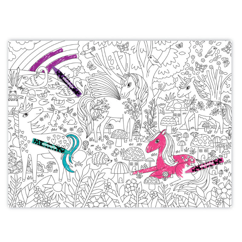 Colour a Poster w/ Crayons | Unicorn