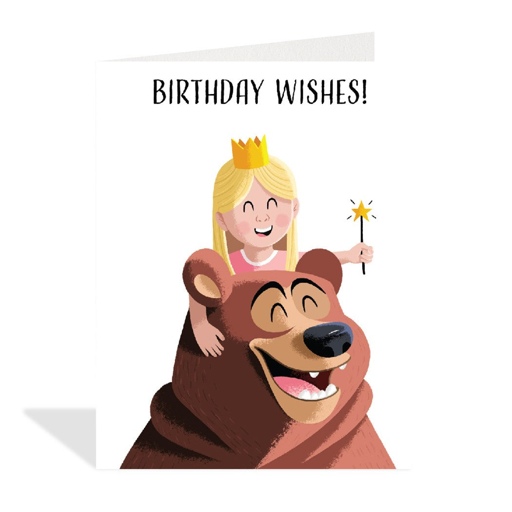 Birthday girl with bear|Halfpenny