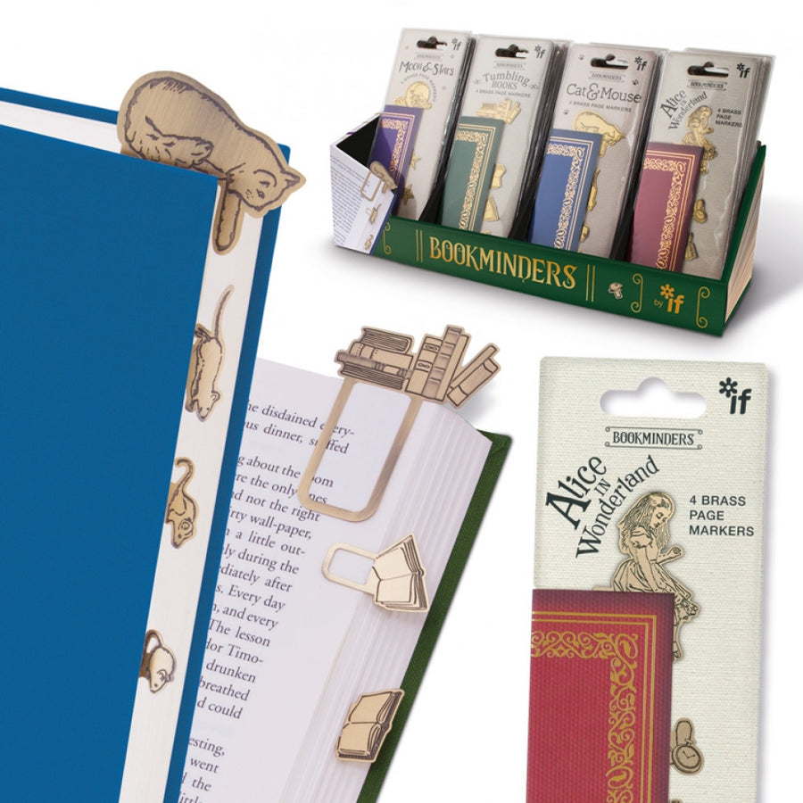 Bookminders Brass Page Markers | Cat & Mouse