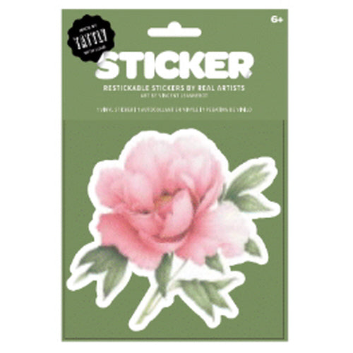 SALMON PEONY STICKER