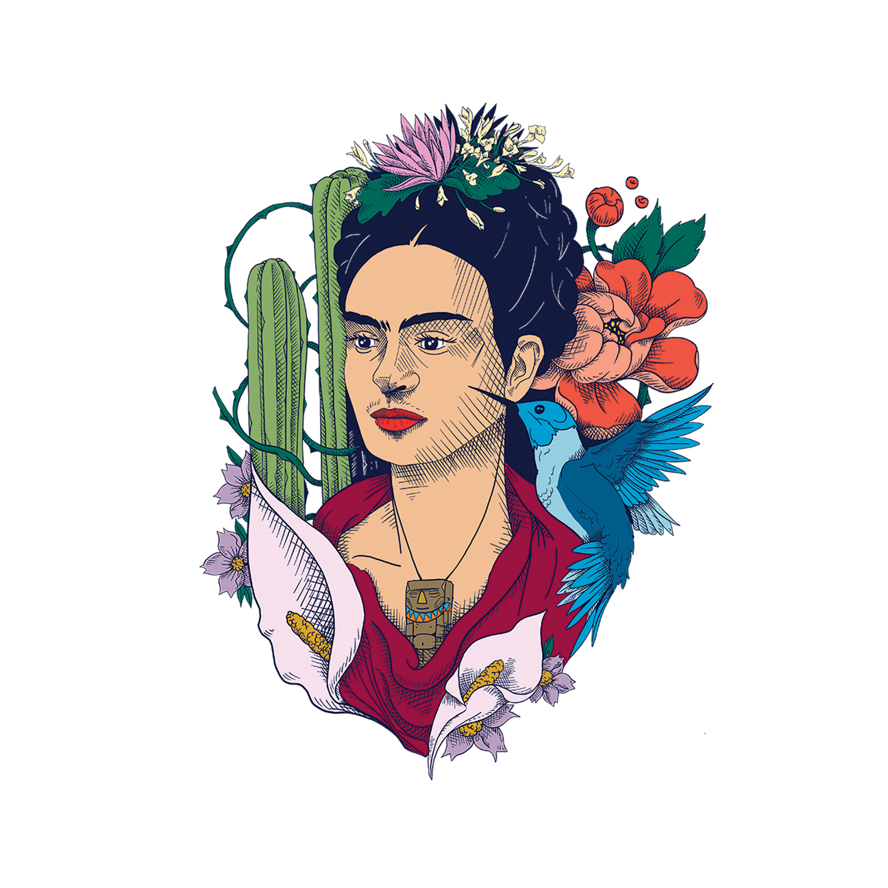 BOTANICAL FRIDA TATTOO PAIR (FK)
