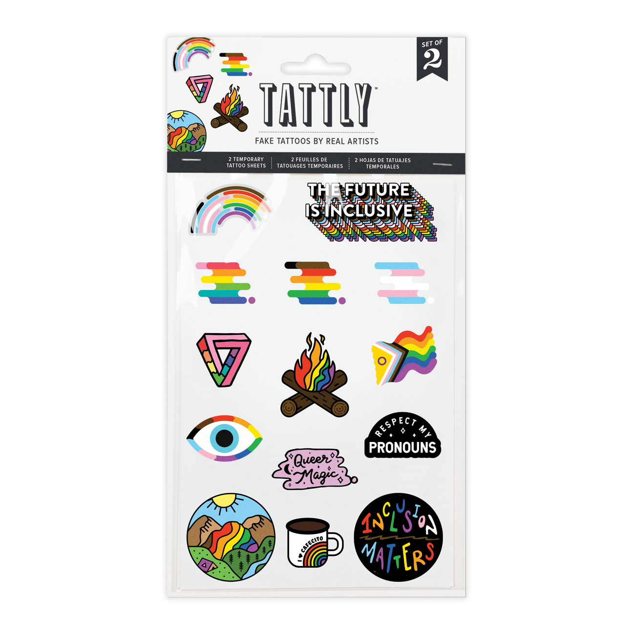 INCLUSIVE PRIDE TATTOO SHEET