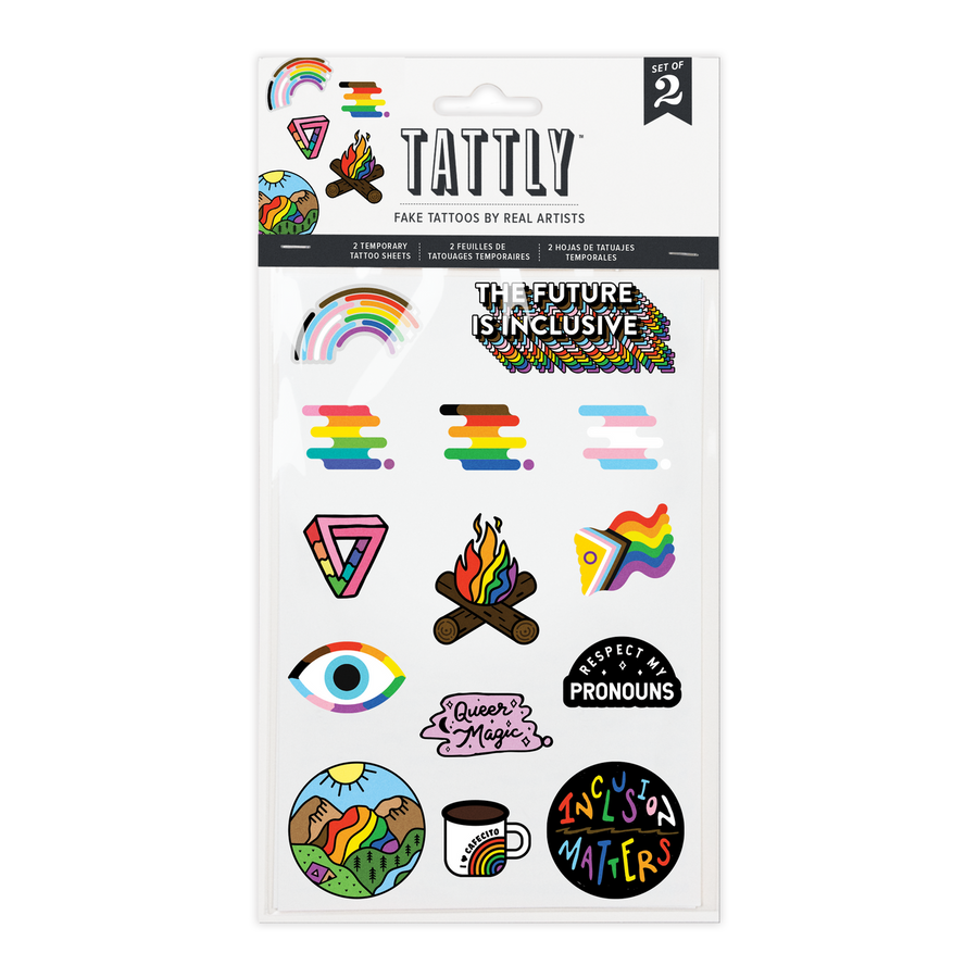 INCLUSIVE PRIDE TATTOO SHEET