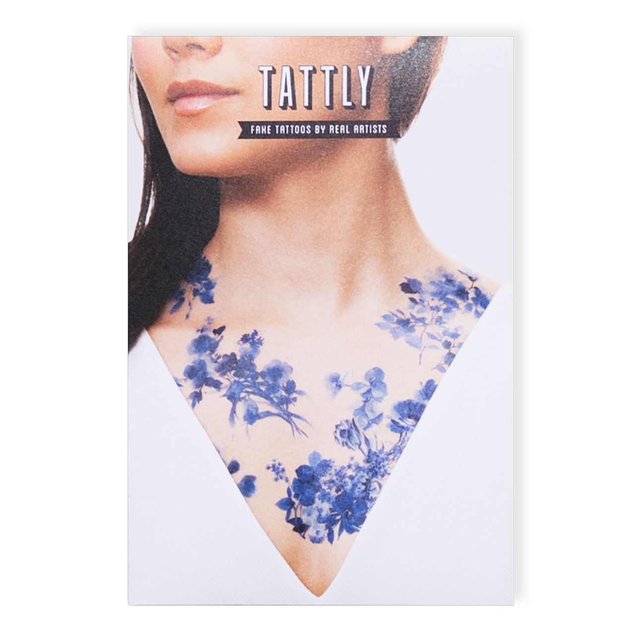 BLUE FLORALS TATTOO SET