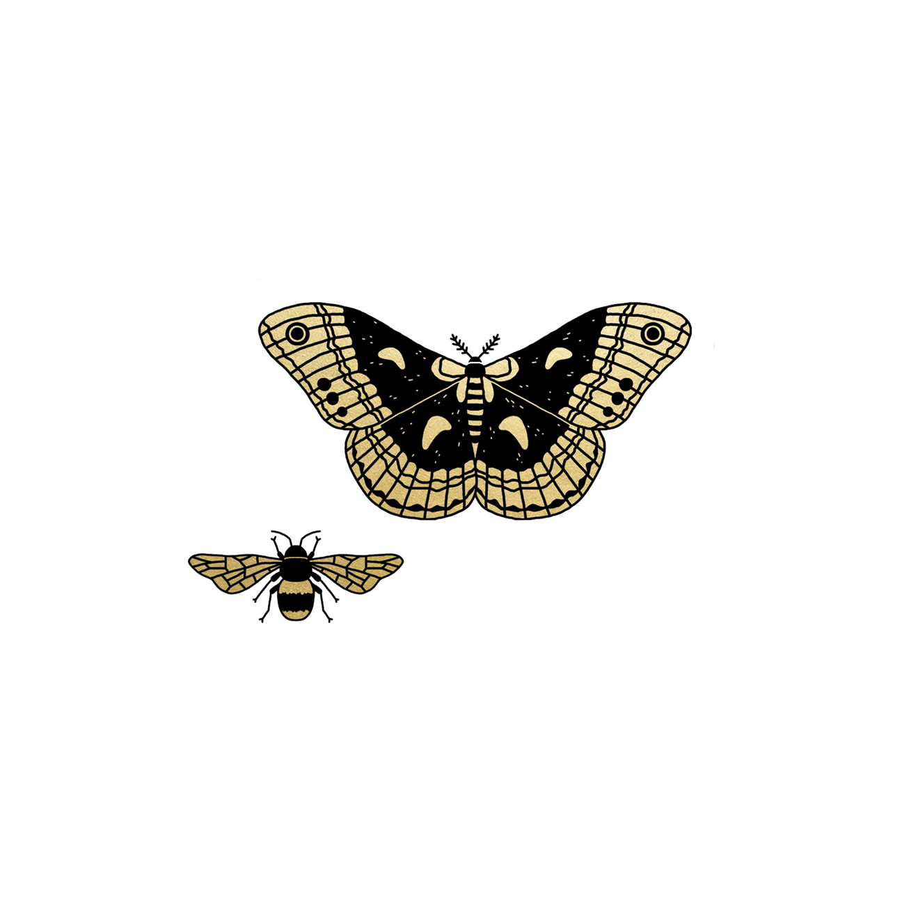 WINGED DUO PAIR METALLIC