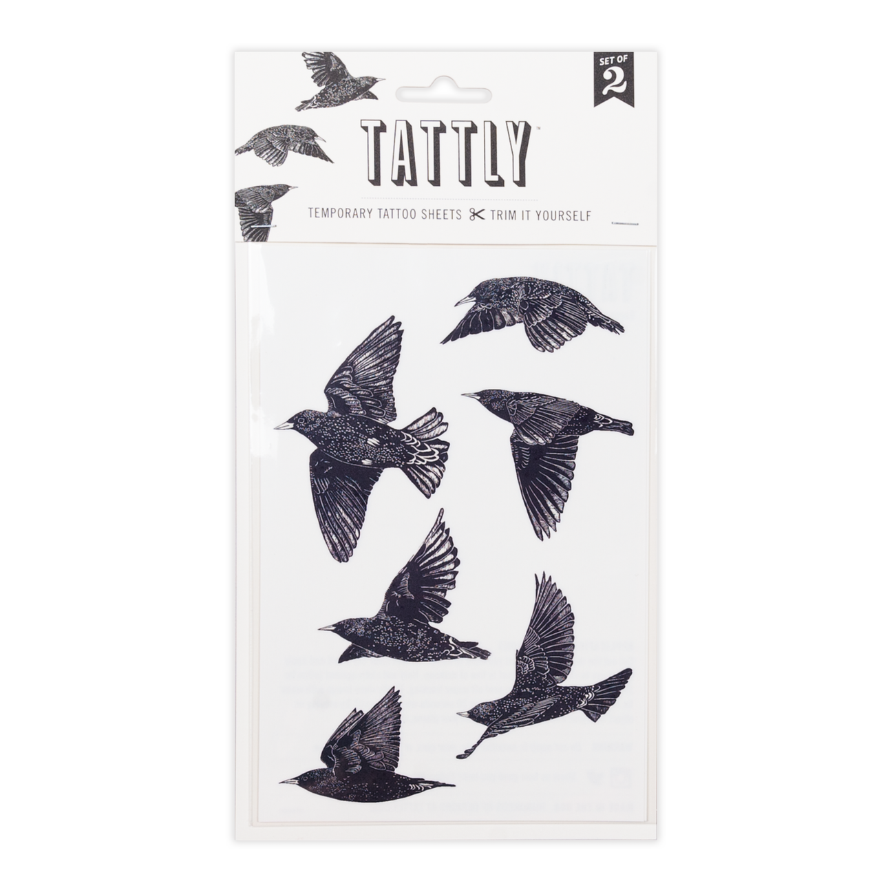 EUROPEAN STARLINGS TATTOO SHEET
