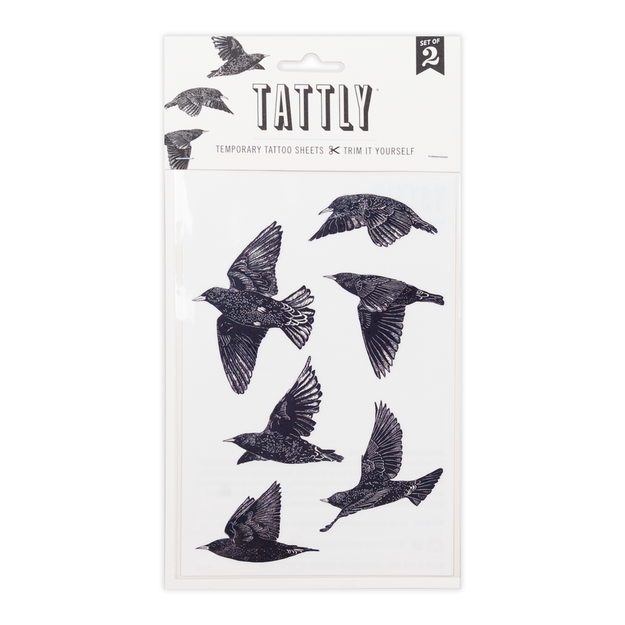 EUROPEAN STARLINGS TATTOO SHEET
