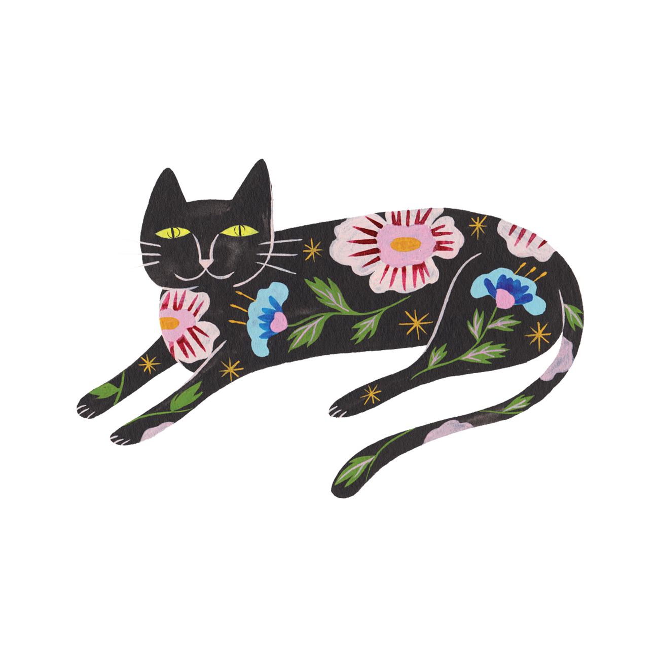 FLOWER CAT TATTOO PAIR