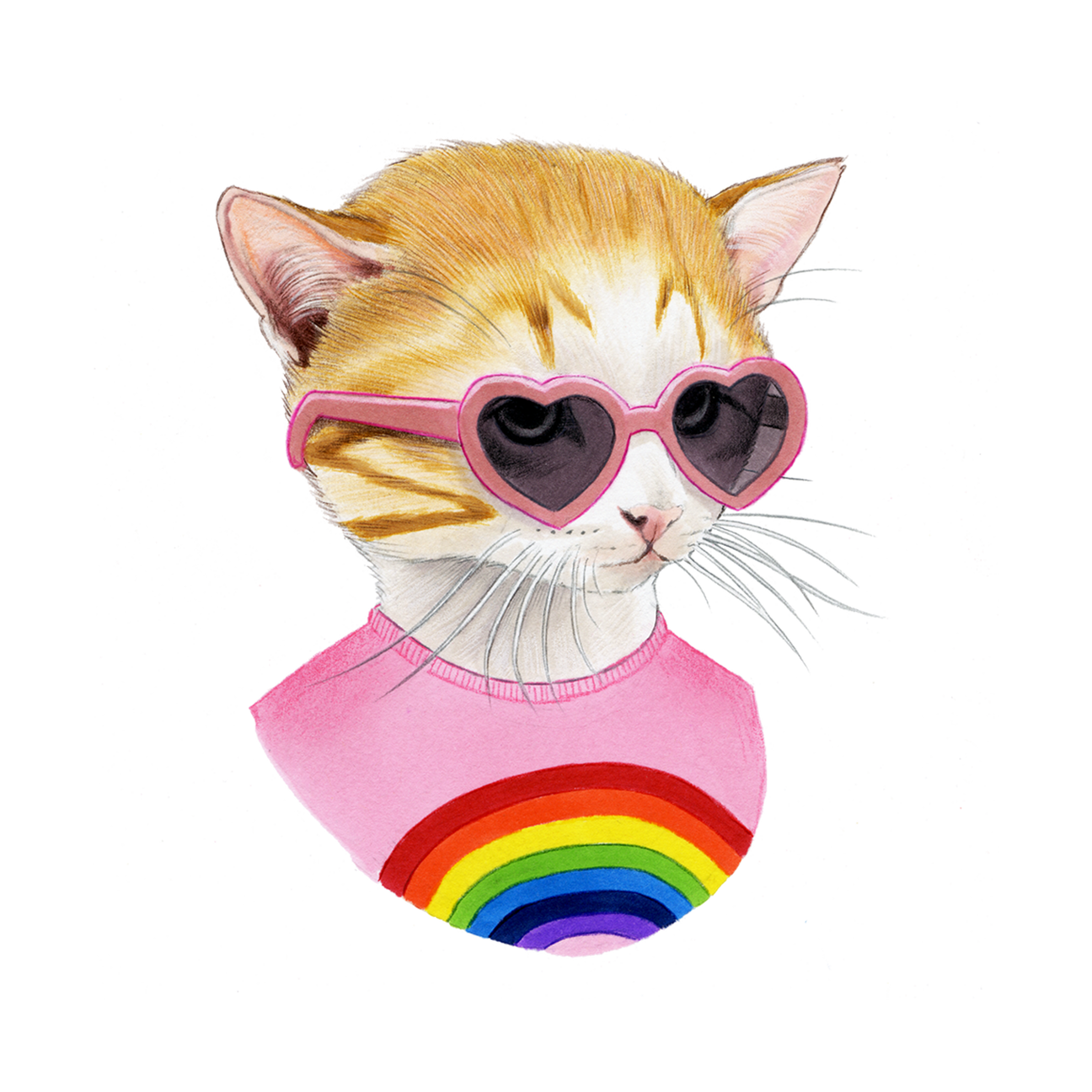 RAINBOW KITTEN TATTOO PAIR