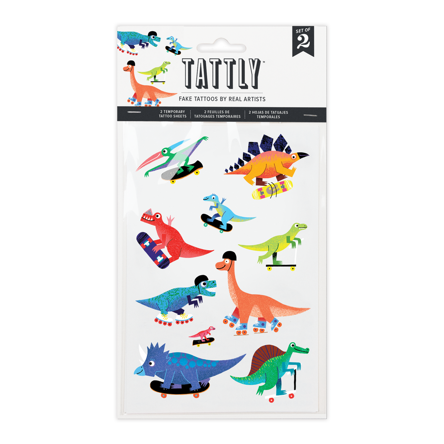 DINO DERBY TATTOO SHEET