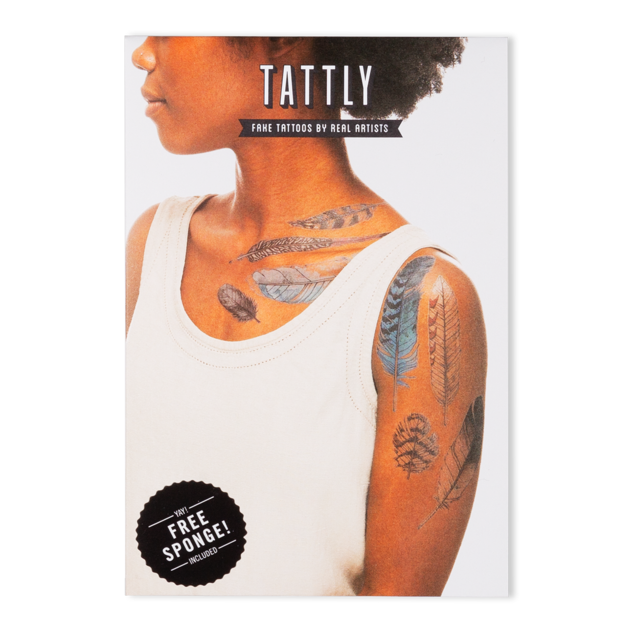 WATERCOLOR FEATHER TATTOO SET
