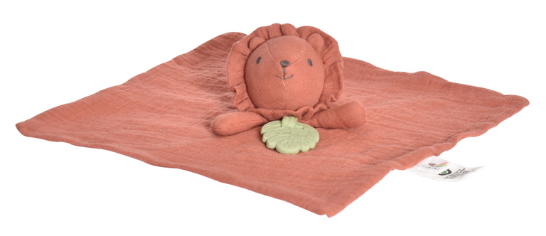 Lion Comforter with Natural Rubber Teether