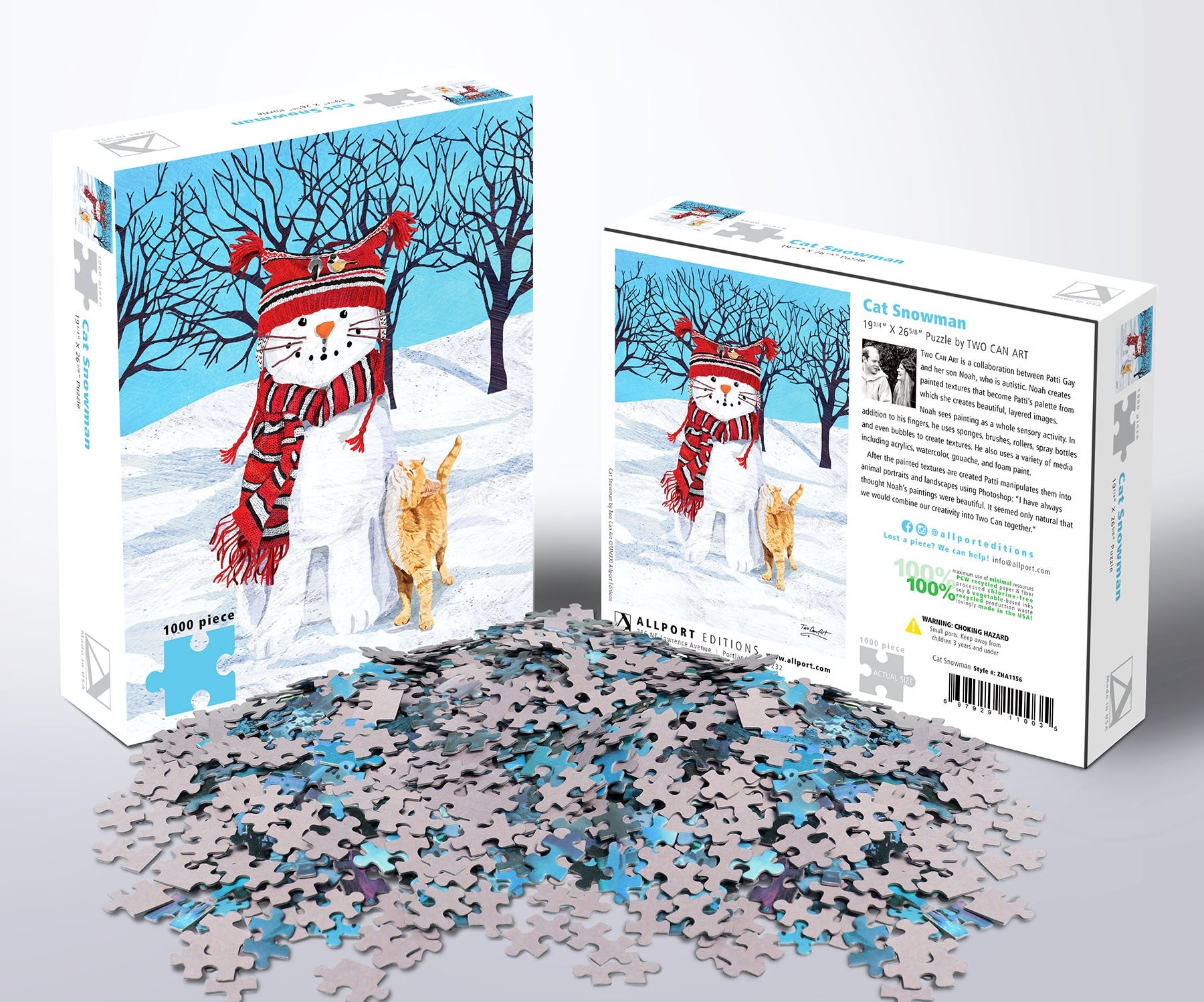 PUZZLE Cat Snowman l Allport