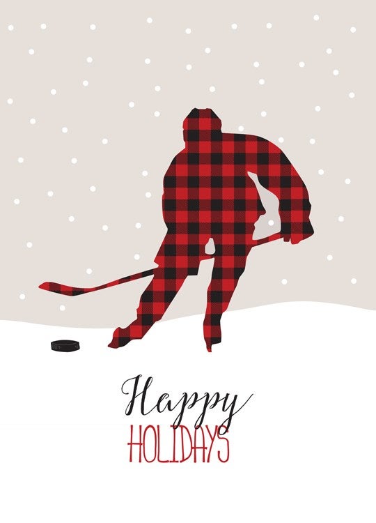Plaid Hockey Player l Designs By Maria