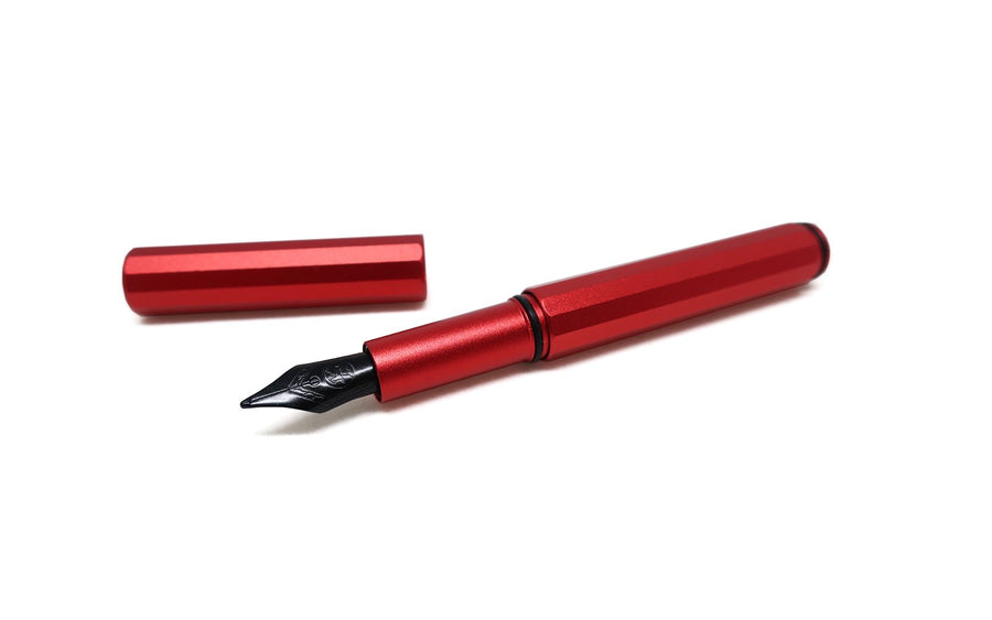ēnsso XS Minimalist Pocket Fountain Pen - Red Aluminum
